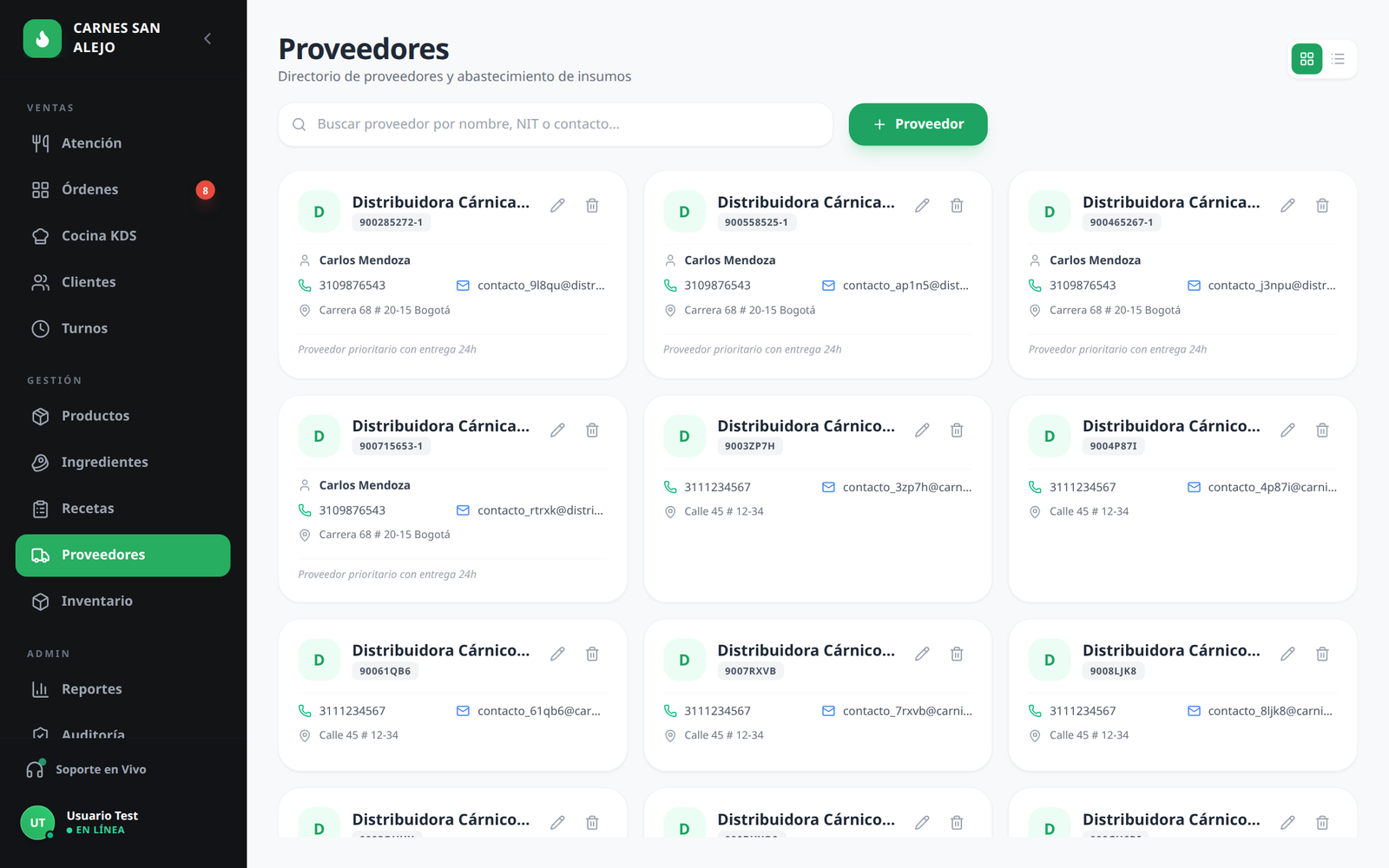 Directorio de proveedores comerciales en Vivantiz